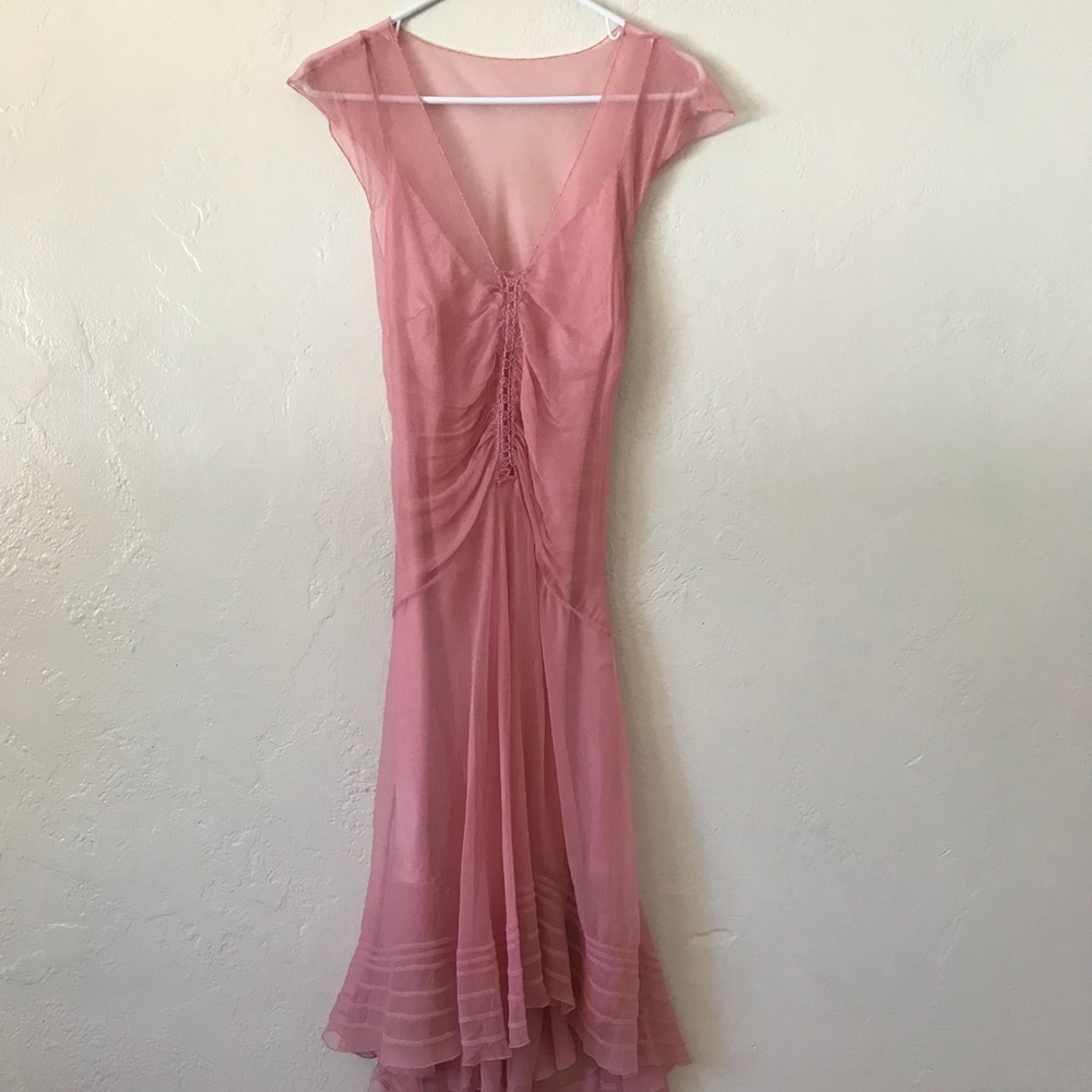 100% Silk Max Studio Special Edition Beaded Dress